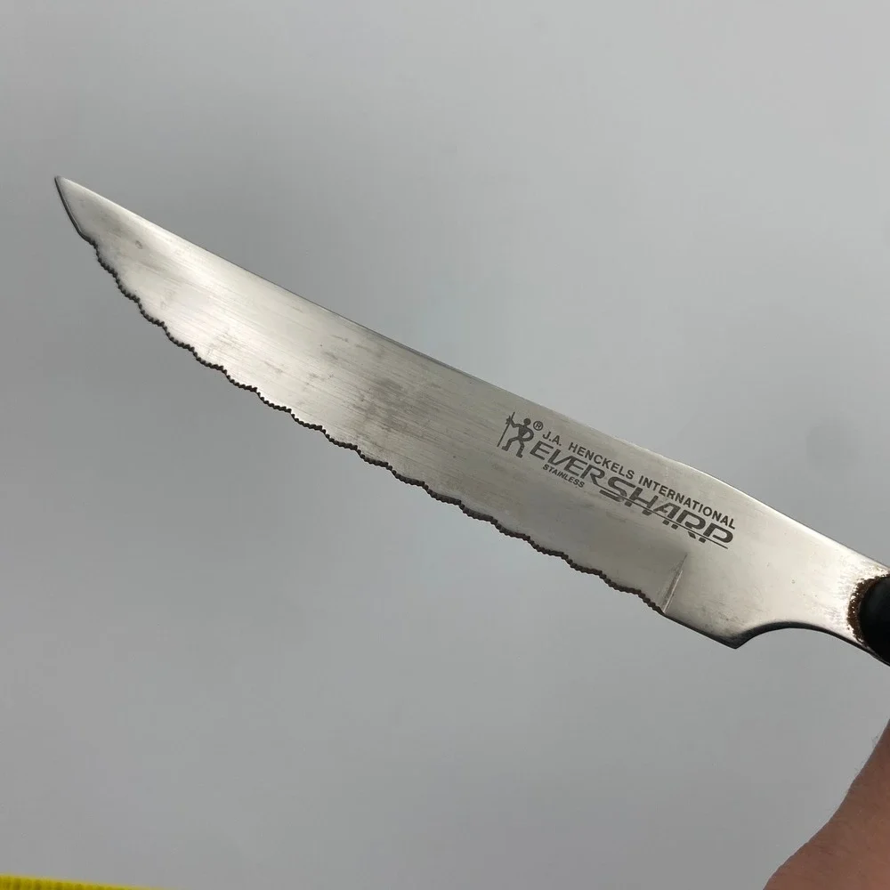 JA Henckels International Eversharp Steak Knife Stainless Japan Black Handle
